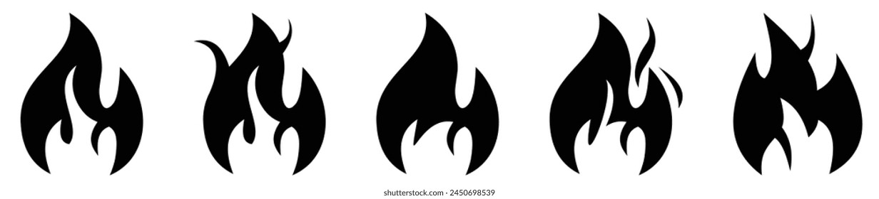 Fire flame icon. bonfire symbol. fire, gas, fireball, campfire, spicey, hot sign, vector illustration.