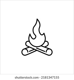 Fire flame icon. Bonfire icon trendy vector illustration design template