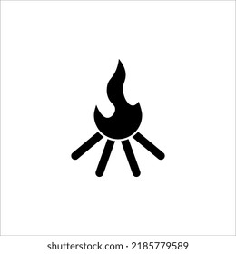 Fire flame icon. Bonfire icon trendy vector illustration design template