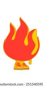 Ícone de fogo. Símbolo de gravação. Sinal de bola de fogo. Ilustração de energia isolada.