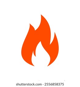 Fire flame icon. Burning symbol. Fire flame icon isolated on white background. Fire sign. Vector illustration