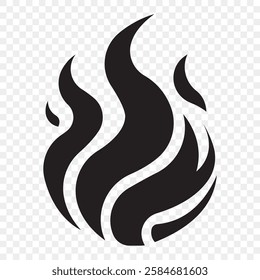 Fire flame icon. Burning symbol. Fireball sign. Energy illustration isolated.
