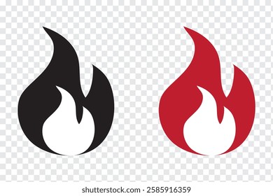 Fire flame icon. Burning symbol. Fireball sign. Energy illustration isolated. Colorful variety Design. EPS 10