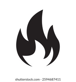 Fire flame icon. Burning symbol. Fireball sign. Energy illustration isolated.