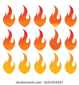 Fire flame icon. Burning symbol. Fireball sign.