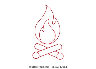 Fire flame icon. Burning symbol. Fireball sign. Energy illustration.
