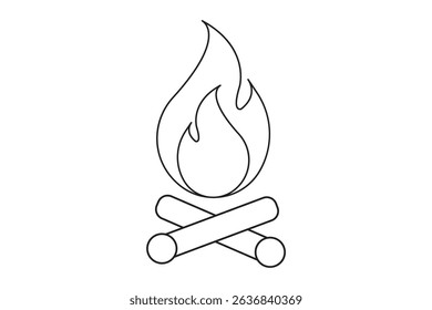 Fire flame icon. Burning symbol. Fireball sign. Energy illustration.