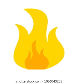 Fire flame icon, campfire sign - hot burn element, sign and symbol