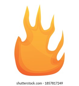 Fire flame icon. Cartoon of fire flame vector icon for web design isolated on white background