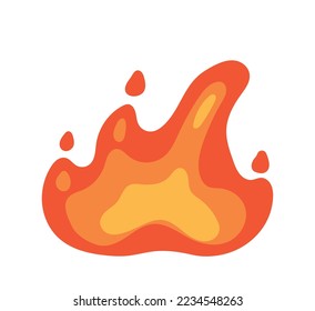 Fire flame icon. Climate and atmosphere, natural danger and fire. Graphic element for website, interface for programs and applications. Logo for company, branding. Cartoon flat vector illustration