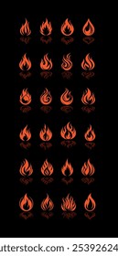 Fuego y Colección de Iconos de Llama