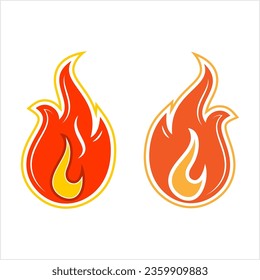 Brandflamme-Symbol Design Blazing Bonfire Flamme Vektorgrafik Illustration