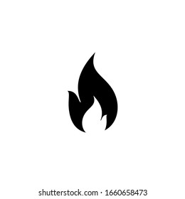 Fire flame icon design isolated on white background. Vector illustration