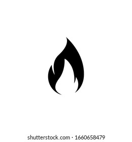 Fire flame icon design isolated on white background. Vector illustration