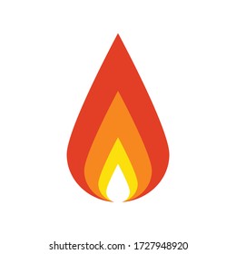 Fire flame icon design isolated on white background