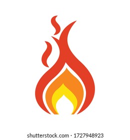 Fire flame icon design isolated on white background