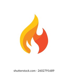 Fire or flame icon design isolated on white background.