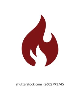 Fire or flame icon design isolated on white background.