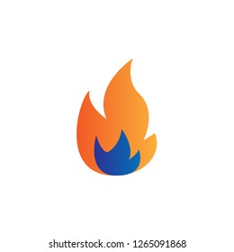 fire flame icon design with modern concept and simple logo shape style design vector eps 10