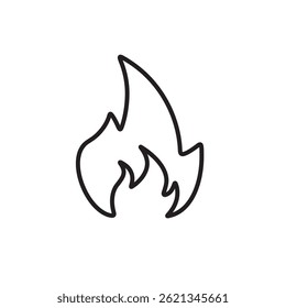 fire flame icon editable outline stroke vector eps