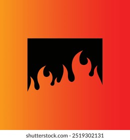 Fire flame icon editable vector design. Gradient color flame icon, symbol, logo, illustration design.