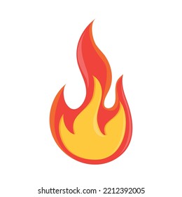 fire flame icon flat isolated