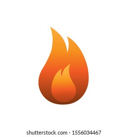 Fire flame icon in flat style Fire symbol isolated on white background Simple flame signs Abstract color fire icon. Vector illustration for graphic design, Web, UI, mobile app