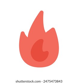 fire flame icon flat style