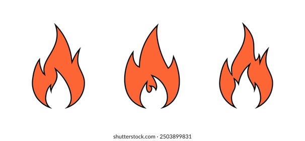 Fire flame icon in generic style