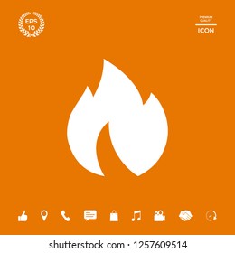 Fire, flame icon. Graphic elements for your design