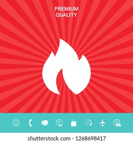 Fire, flame icon. Graphic elements for your design