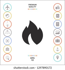 Fire, flame icon. Graphic elements for your design