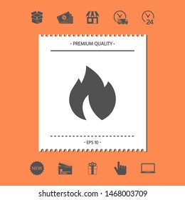 Fire, flame icon. Graphic elements for your design