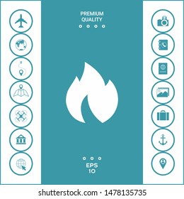 Fire, flame icon. Graphic elements for your design