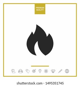 Fire, flame icon. Graphic elements for your design