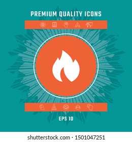 Fire, flame icon. Graphic elements for your design