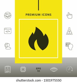 Fire, flame icon. Graphic elements for your design