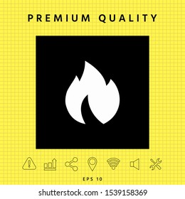 Fire, flame icon. Graphic elements for your design