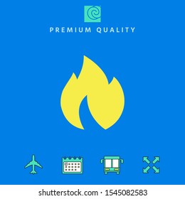Fire, flame icon. Graphic elements for your design