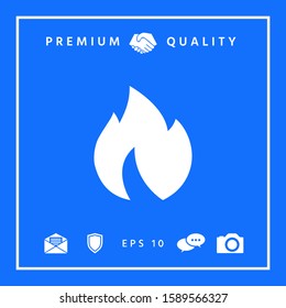 Fire, flame icon. Graphic elements for your design