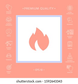 Fire, flame icon. Graphic elements for your design
