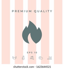 Fire, flame icon. Graphic elements for your design