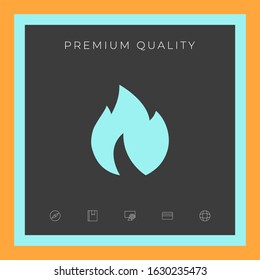 Fire, flame icon. Graphic elements for your design