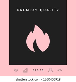 Fire, flame icon. Graphic elements for your design