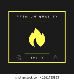 Fire, flame icon. Graphic elements for your design