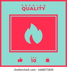 Fire, flame icon. Graphic elements for your design