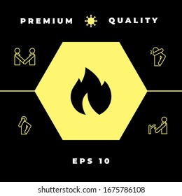 Fire, flame icon. Graphic elements for your design