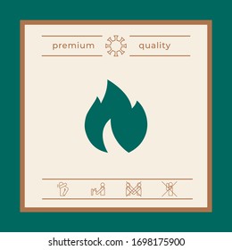 Fire, flame icon. Graphic elements for your design