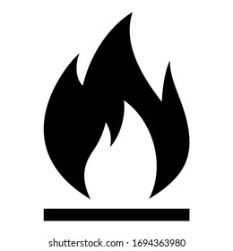 Fire flame icon. Fire hot flames vector sign isolated on white background
