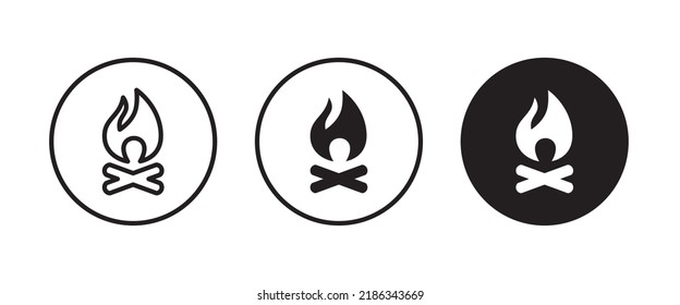 Fire flame icon Hot, oil, gas and energy icon vector, sign, symbol, logo, illustration, editable stroke, flat design style isolated on white linear
